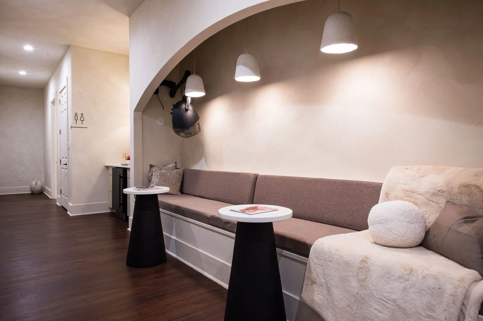 Private, discreet non-surgical hair replacement consultation space in Destin, Florida at Studio Beige